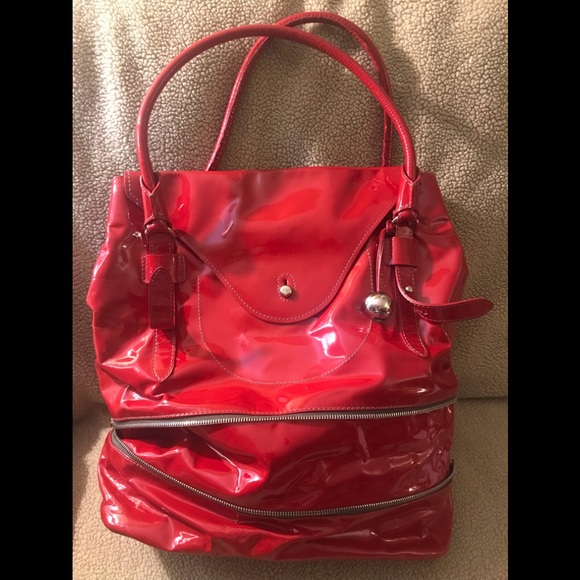 💕 Authentic FURLA REd Patent Leather- Rare 🌹💕 - Picture 10 of 13